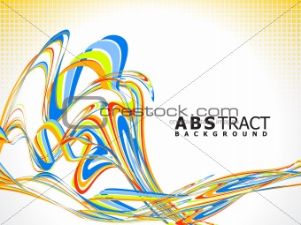abstract colorful line wave