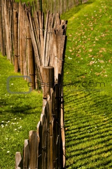 A wood fence