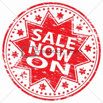 Sale Now On rubber stamp