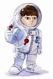 cute astronaut boy