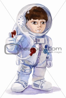cute astronaut boy