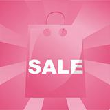 pink sale bag background