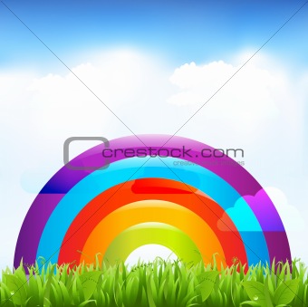 Rainbow And Landscape