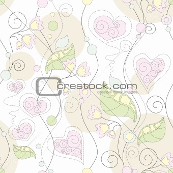 seamless floral romantic wallpaper