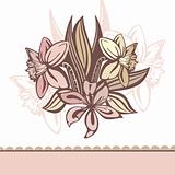 retro background with flowers