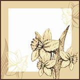 retro floral card