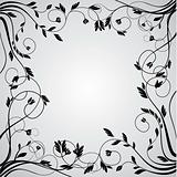 abstract floral curly frame