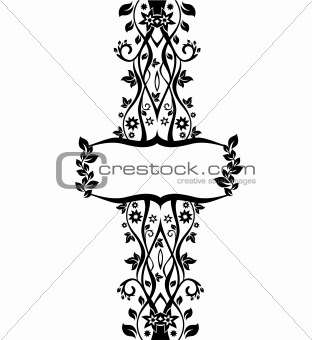 vector floral frame illustration