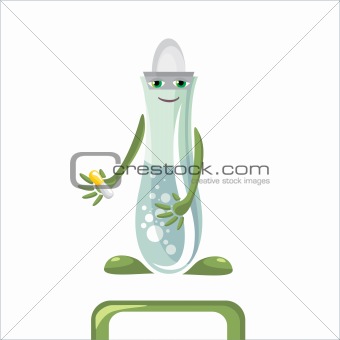 cartoon medical flask
