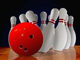 bowling pin down