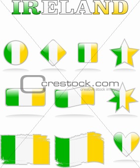 ireland flags button