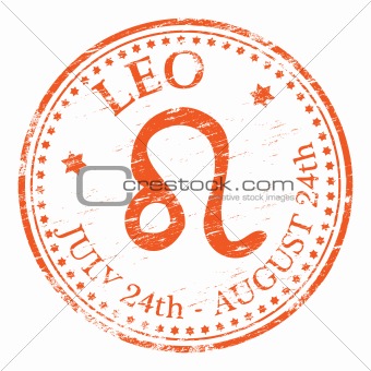 Leo Star Sign rubber stamp