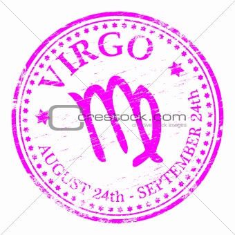 Virgo Star Sign rubber stamp