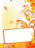 autumn flyer with text frame