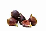 Fresh ripe figs and a juicy slice 