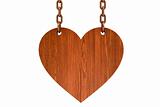 Wooden heart sign