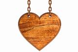 Old wooden heart sign