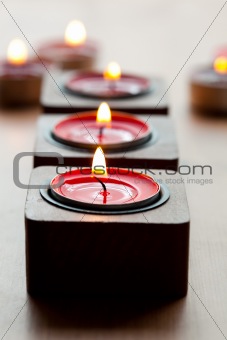Close-up of candles