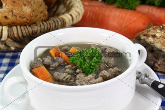 liver spaetzle soup