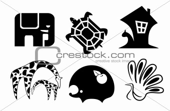 set of animal icons