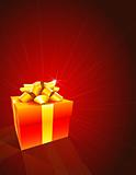 Red Gift Box Background