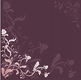 illustration background card with flowers