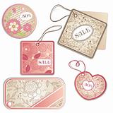 set of different discount tags