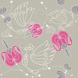 abstract seamless floral background