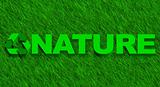 Nature word over green grass