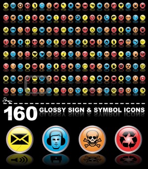 160 symbol icons