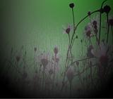 grugy green floral background