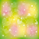 Abstract st Valentine colorful heart shape stars light backgroun