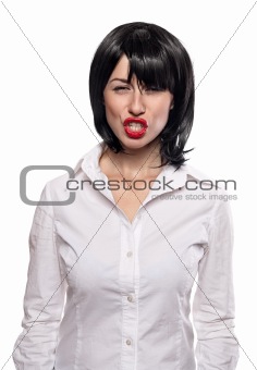 Portrait of a vamp girl