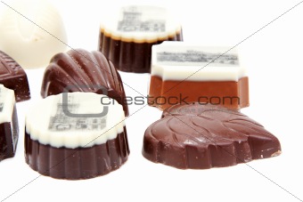 Chocolate sweetmeats with type of the Prague