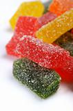 background of delicious sweet candies in sugar