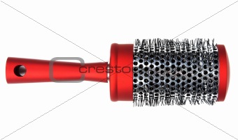 One red massages comb