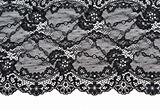 Black lace with pattern with form flower