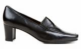 Black leather one loafer