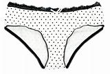 Light feminine panties with black point