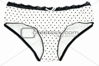 Light feminine panties with black point