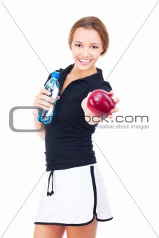 Portrait of young  fitness woman