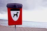 box for pets excrements  in the resort