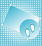 baby boy announcement greeting card. vector illustration