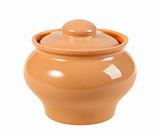 One a closed ceramic pot
