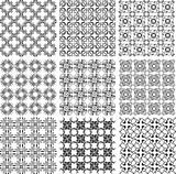 Set of metal grids seamless vintage background vector