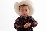 frowning little cowboy