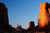 Monument Valley through the North Window at dusk