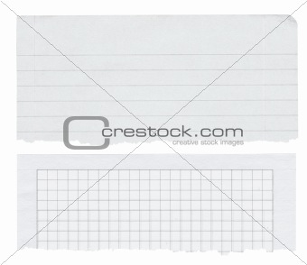 two paper banners isolated on white