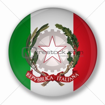Badge with flag of italy
