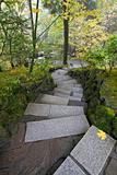 Stone Steps in Japanese Garden